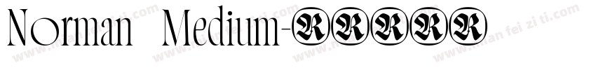 Norman   Medium字体转换